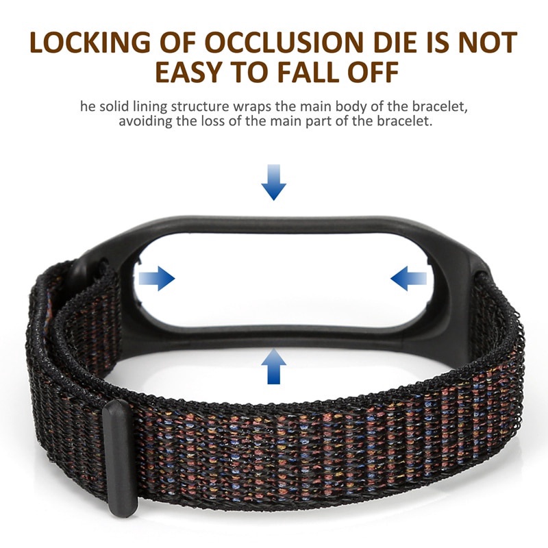 Xiaomi Band Strap Nilon untuk Mi Band 3 4 5 6 7 Velcro Adjustable Strap  Smartwatch M6 M7 Replacement Band