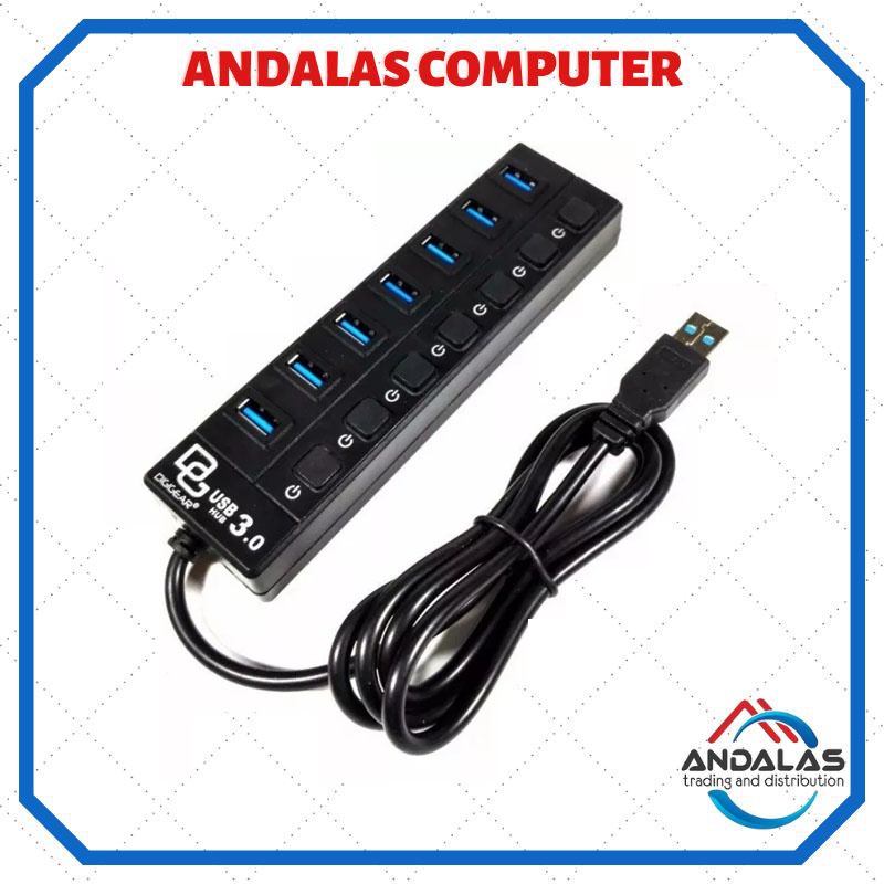 USB HUB DIGIGEAR 7 PORT KABEL PERPANJANGAN USB 3.0 SUPER SPEED