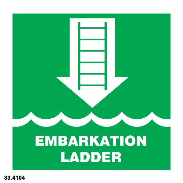

Marn Imo Symbol Embarkation Ladder 33.4104 / Sticker Imo Fluorescent