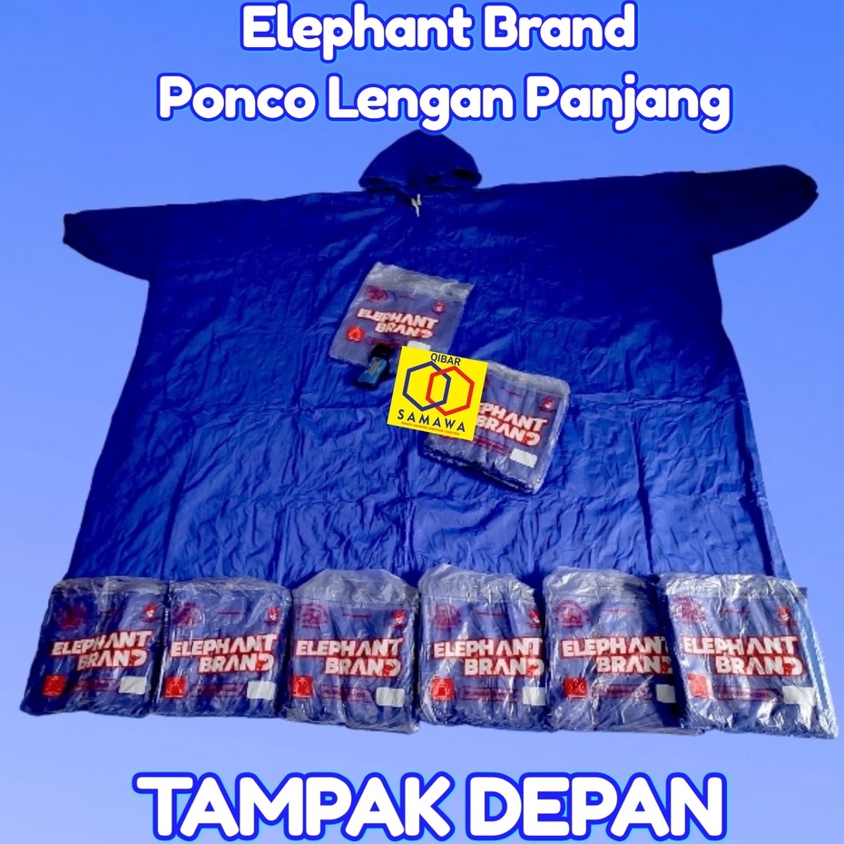 Jas Hujan Elephant Brand - MEDIUM 210 PONCO LENGAN Cocok Untuk Berat Badan 55kg Sampai 80kg