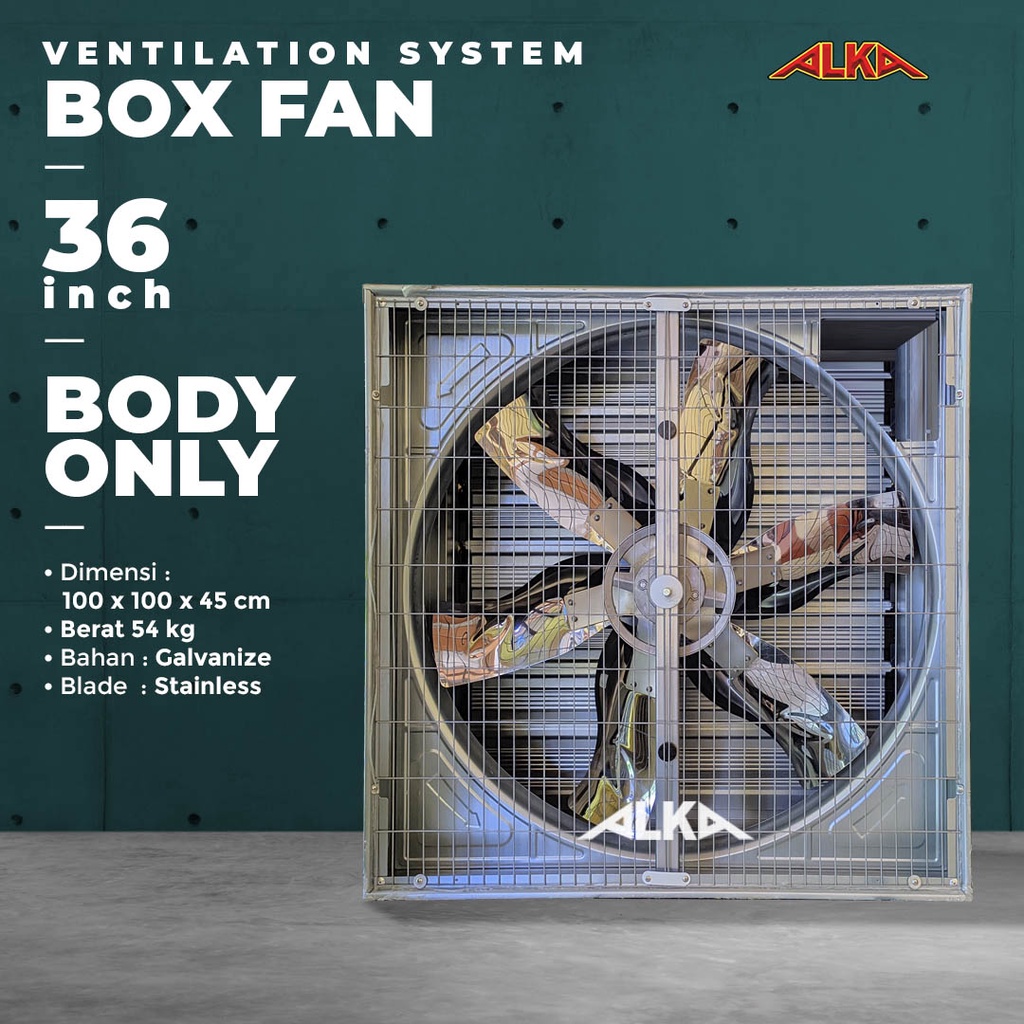 Box Fan Centrifugal 36 inch Body Bodi Saja Blower Kipas Kandang Ayam Kecil Close House