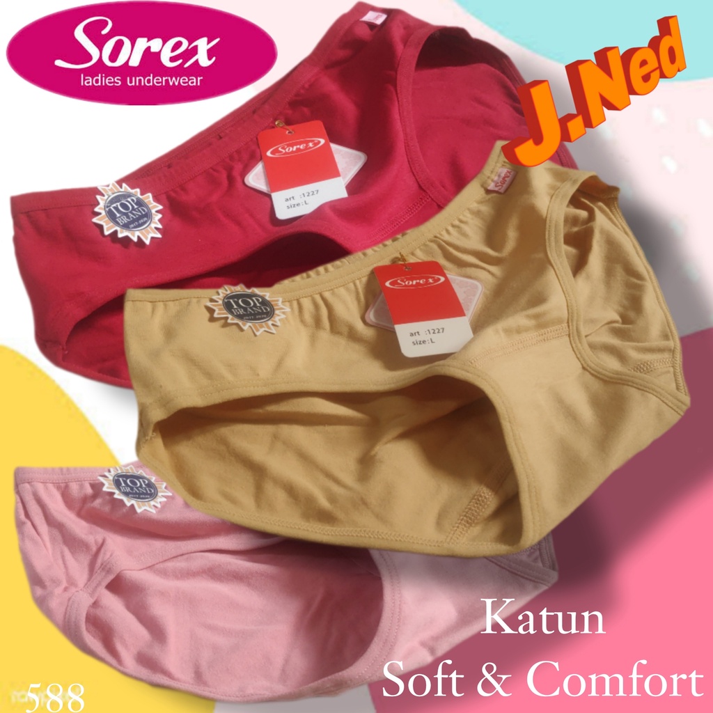 J588 CELANA DALAM WANITA SOREX MIDI SIZE M - XXL