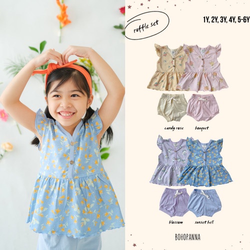BOHOPANNA - RUFFLE SET - Setelan Anak Perempuan