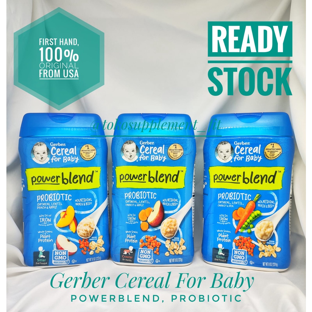 Jual Gerber Power Blend Cereal for Baby (Crawler / Sitter), Probiotic