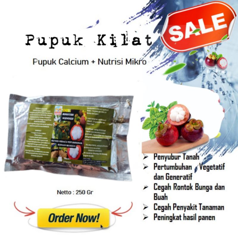 Pupuk Booster Organik Pelebat Buah Manggis Dan Perangsang Agar Cepat Berbuah