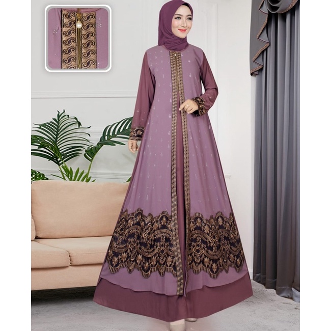 HOLICSUSAN Abaya Bordir Exc by Shereen Abaya Premium Abaya Busui Abaya Arab Abaya Turkey Seragam Abaya