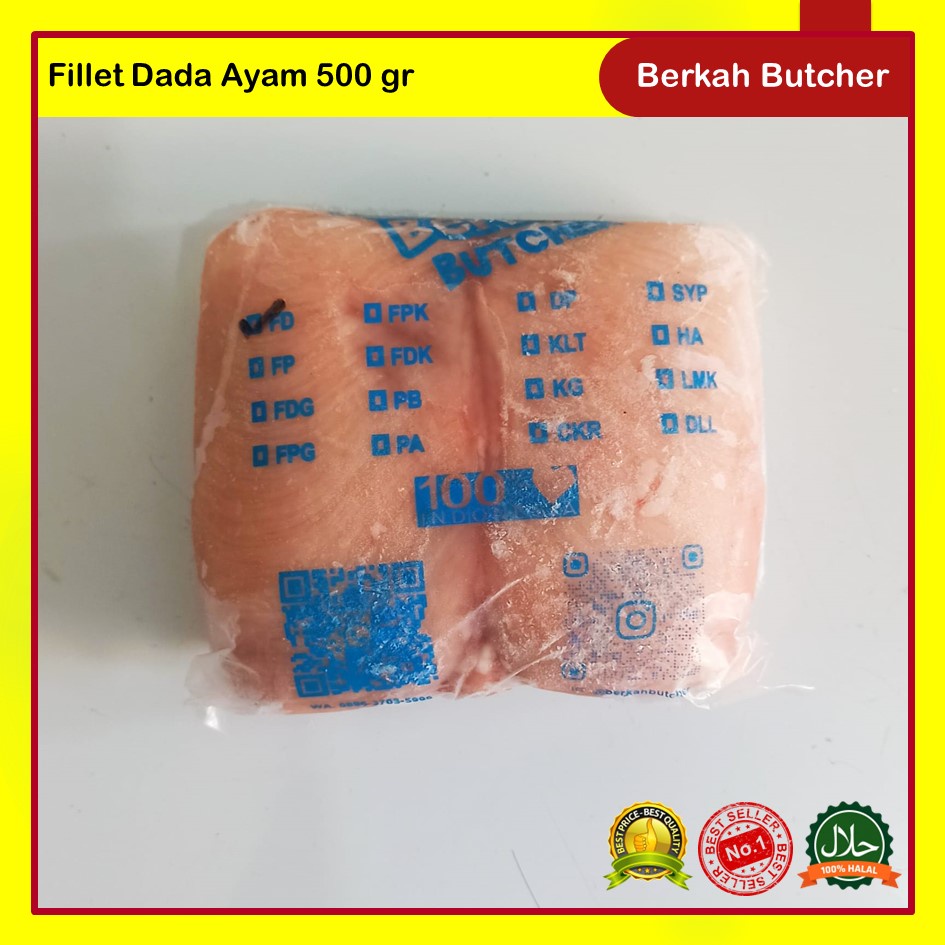 Daging Boneless Filet Dada Paha Ayam Fillet 1kg - Berkah Butcher
