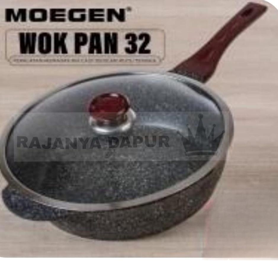 Paling Irit Wok pan moegen germany marble coating 30 cm - wok moegen 30cm - wok moegen 32 cm