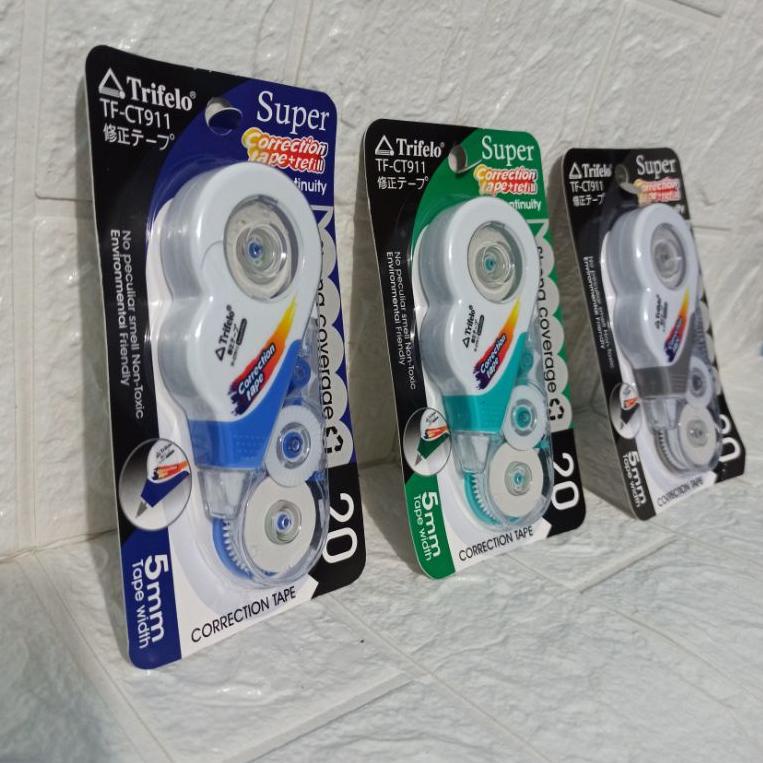 

[A-Q5Q] ✓] Tipe X Kertas Dauble Correction Tape 20 meter + Refill-top produk