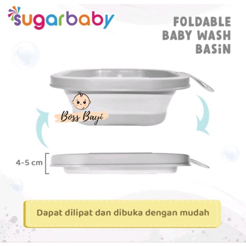 SUGARBABY Foldable Baby Wash Basin/Ember Lipat/ Baskom Lipat Serbaguna