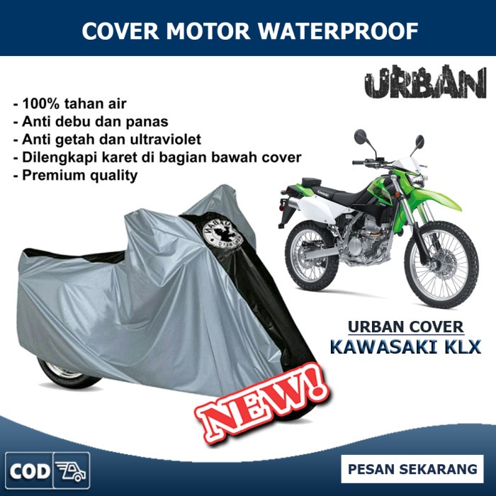 COVER SARUNG MOTOR KAWASAKI KLX URBAN JUMBO ORIGINAL 100% WATERPROOF