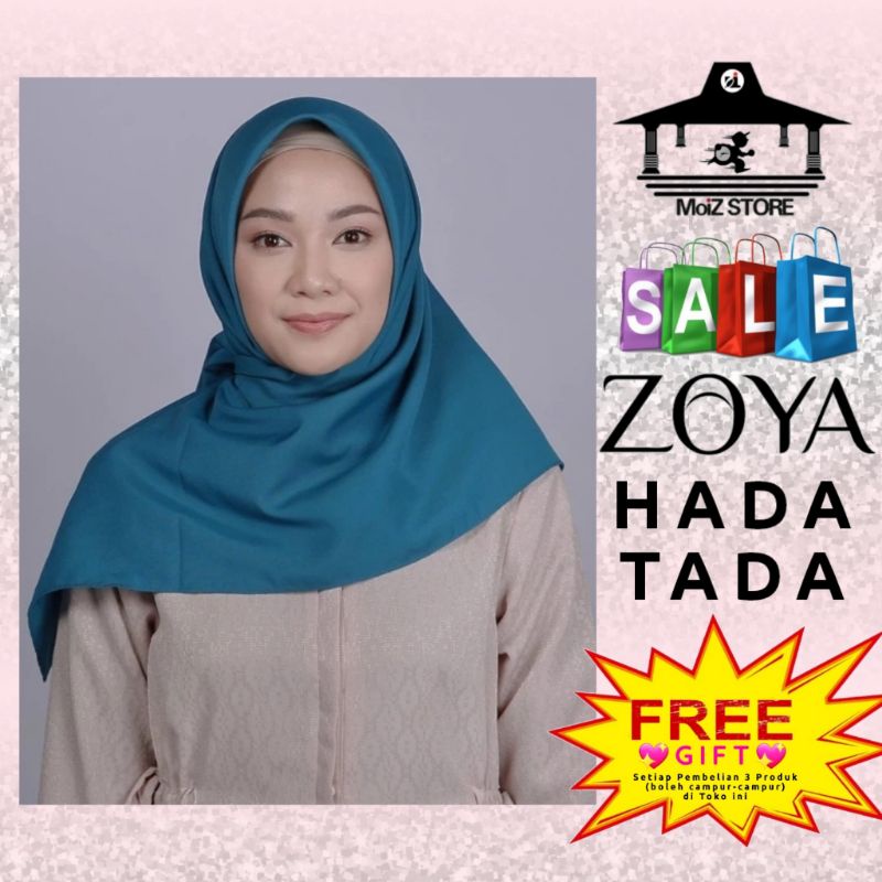 Zoya Hijab Segi Empat Polos Hada Tada Scarf