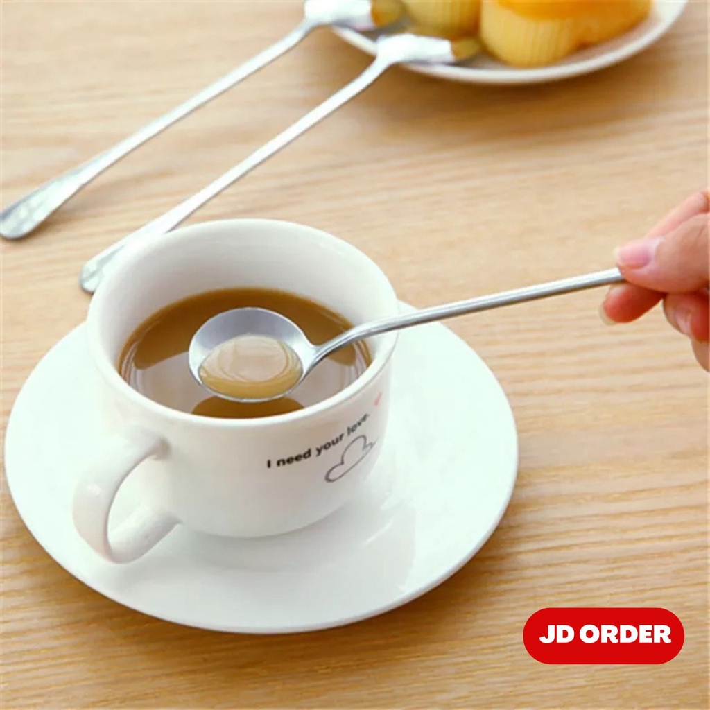 Sendok Teh Gagang Panjang Long Handle Tea Spoon Stainless Steel