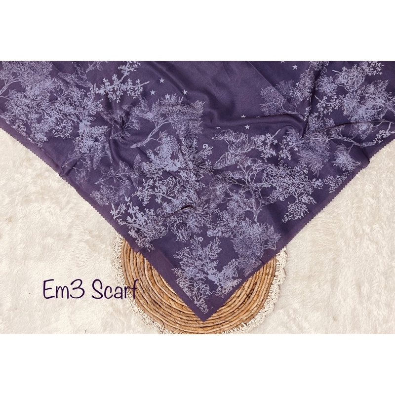 Em3 scarf Jasma series HIJAB SEGIEMPAT VOAL MOTIF LASERCUT