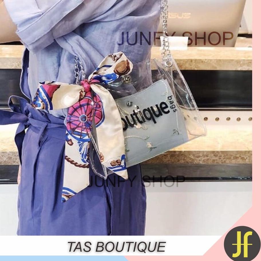 ➬ JF - F012 Tas Boutique transparan tas fashion korea , tas fashion impor, tas batam , tas murah ㄻ