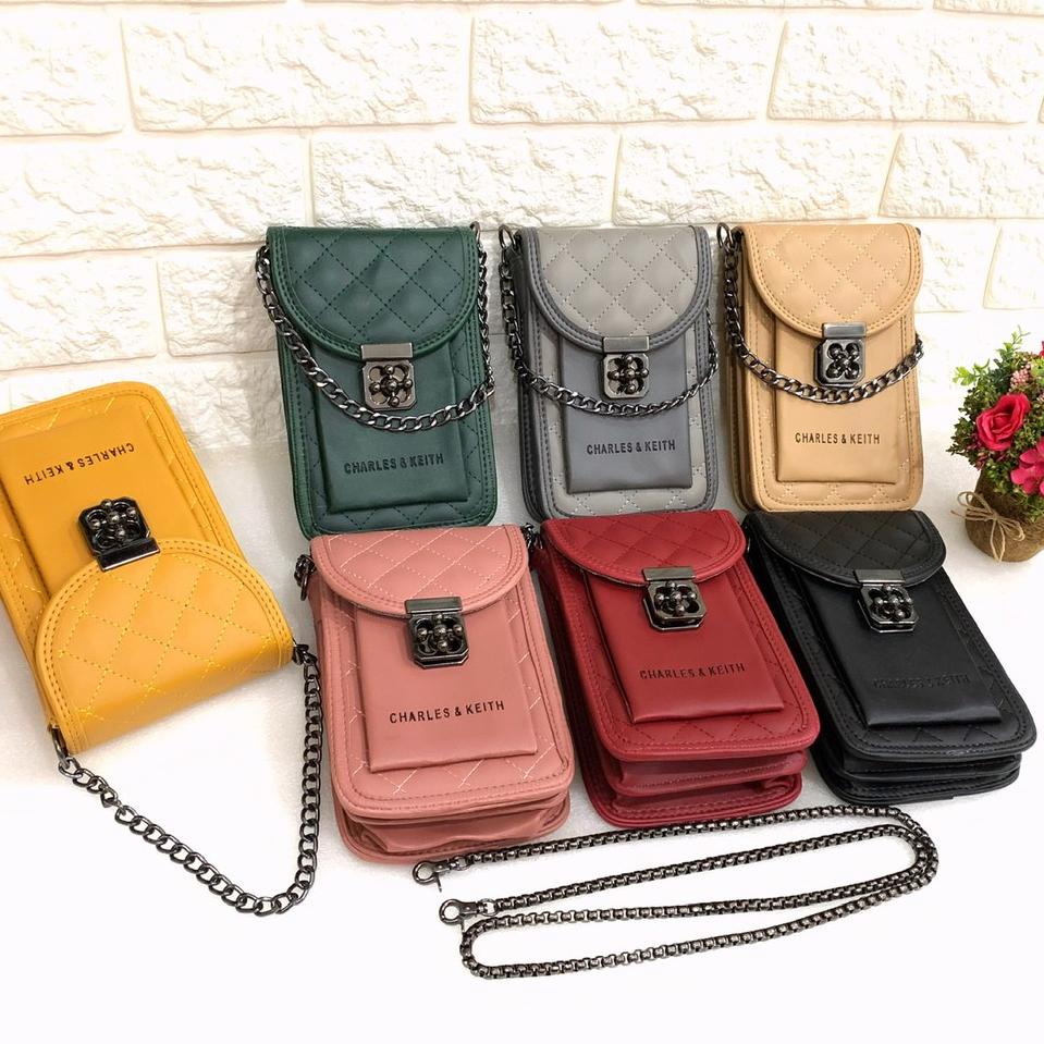 ((K-2-Q ㊚> Tas CK JUDE Selempang wanita tas slingbag charles & keith hp andin top produk