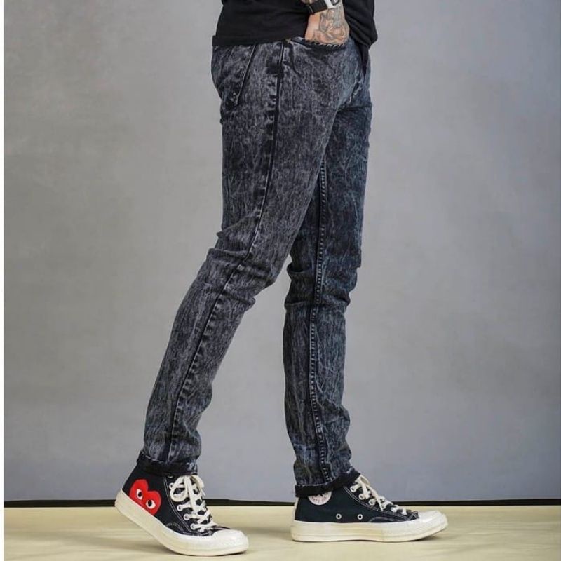 Celana Jeans Pria Shandwash Three-3™ Original Long Pant's Men's Soft Denim | Celana Jeans Panjang Pria