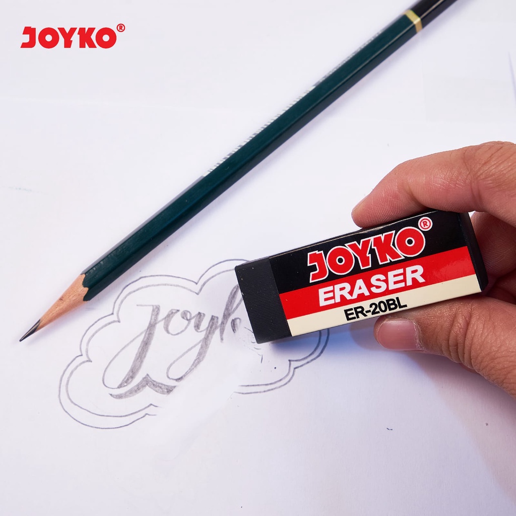 

PENGHAPUS JOYKO BESAR KECIL HITAM PUTIH BERSIH JOYKO ERASER SMALL BIG BLACK WHITE 526 B20 20BL B40P B40BL DUST FREE UJIAN KERTAS