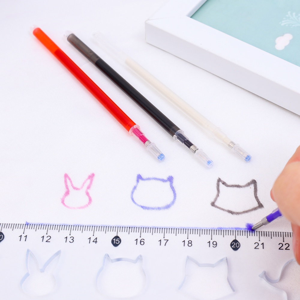 10pcs Refill Jahit Dengan Penghilang Suhu Tinggi/Wash Hot Erase Pen/Mark Marking Pen/Alat Jahit/Cocok Untuk Membuat Sepatu &amp; Pakaian &amp; Kerajinan Kulit &amp; Kreatif