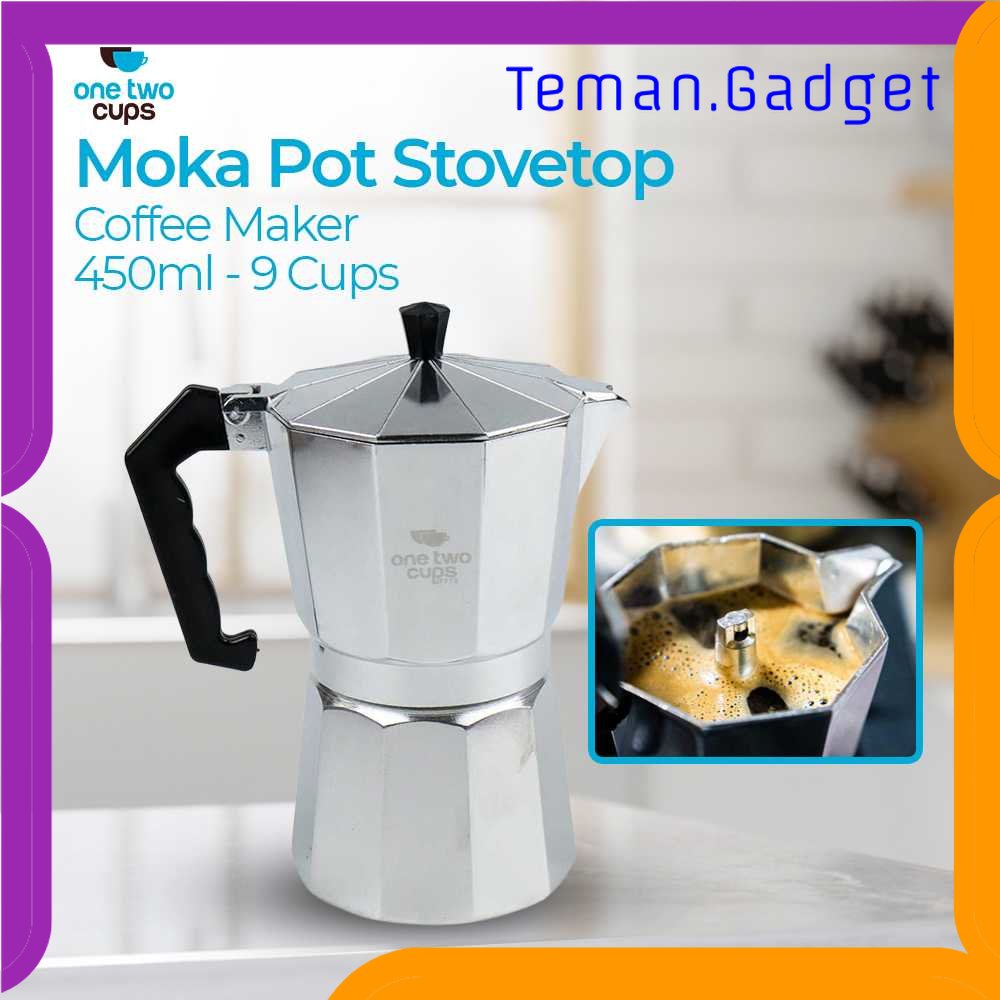 TG - DPR One Two Cups Coffee Maker Moka Teko Stovetop Filter 450ml 9Cup - JF112