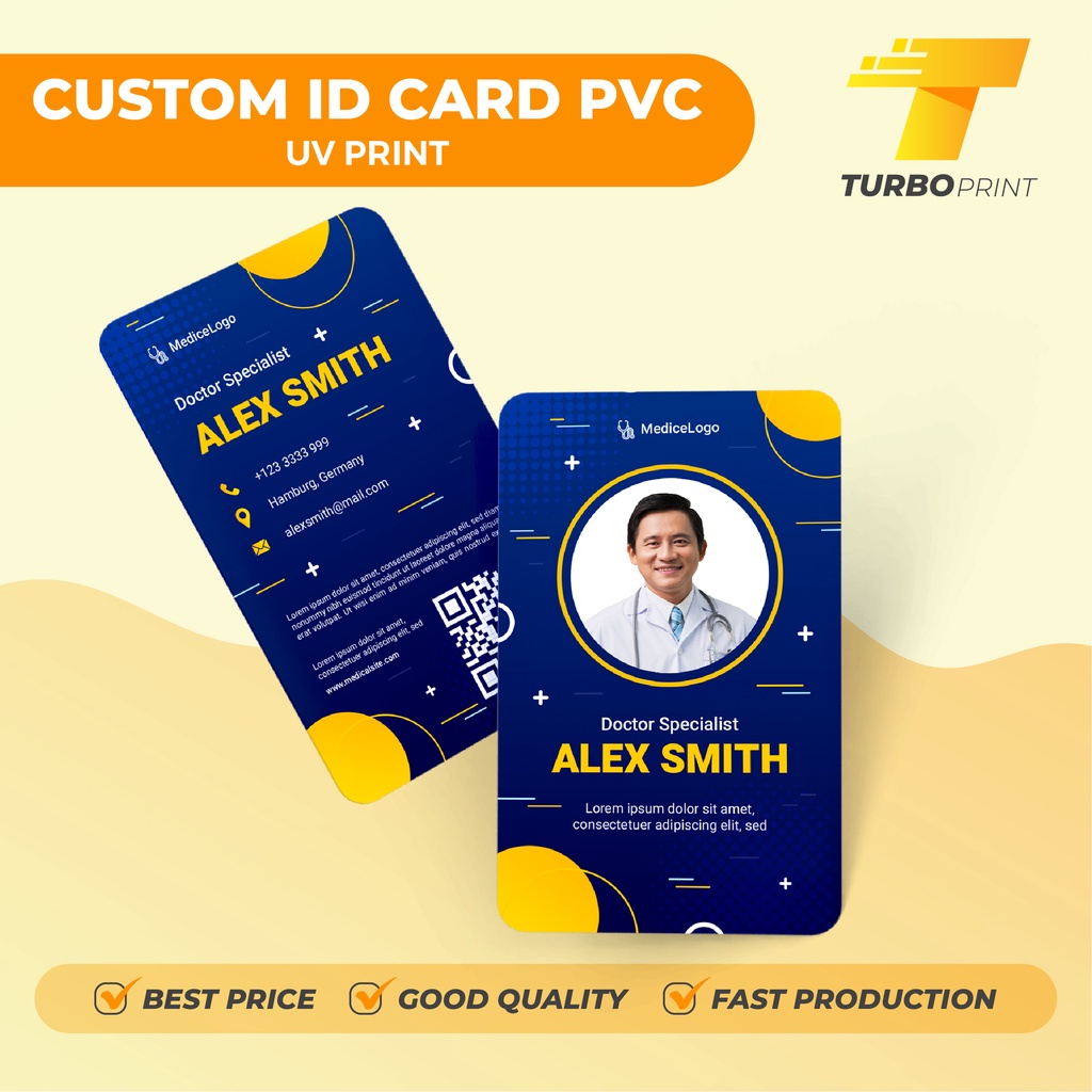 Cetak Kartu Id Card Print Id Card Custom Id Card PVC Nametag Kartu Member Karyawan