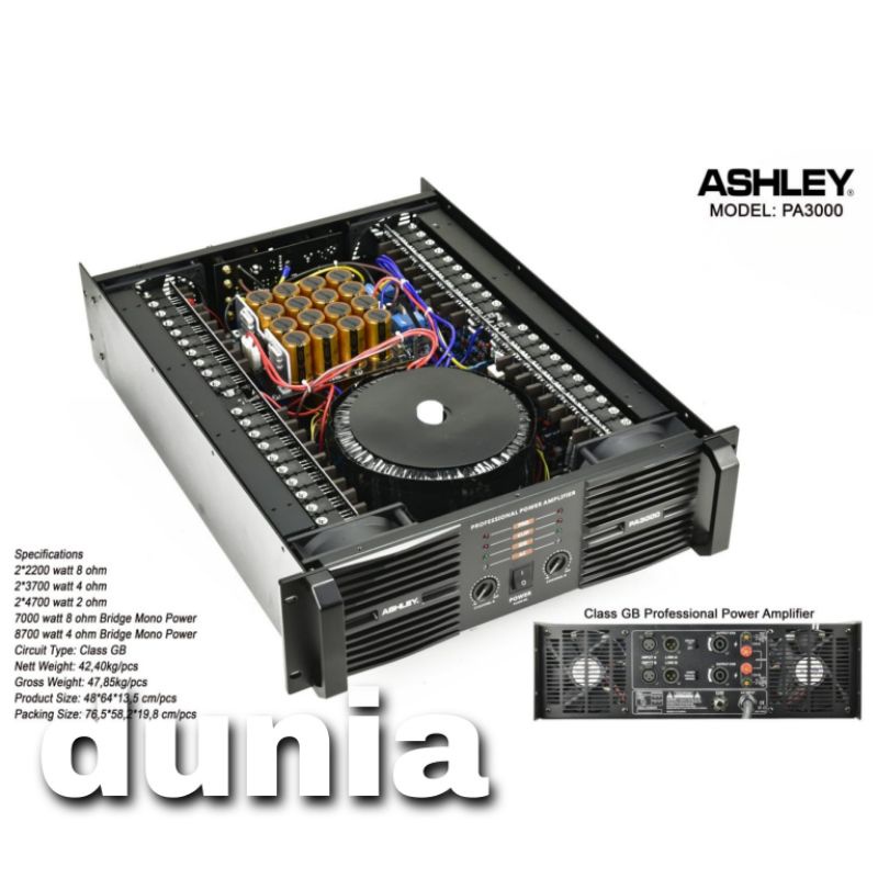 Power Ashley PA 3000 Original Amplifier Ashley Class GB