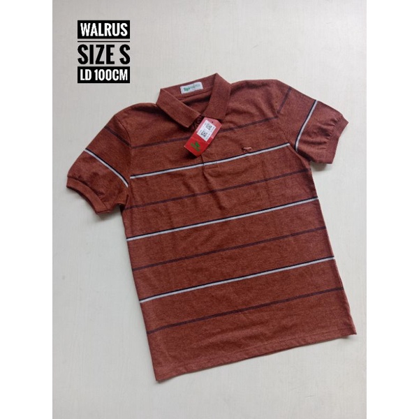 kaos kerah dewasa remaja walrus  size S  ld 100cm