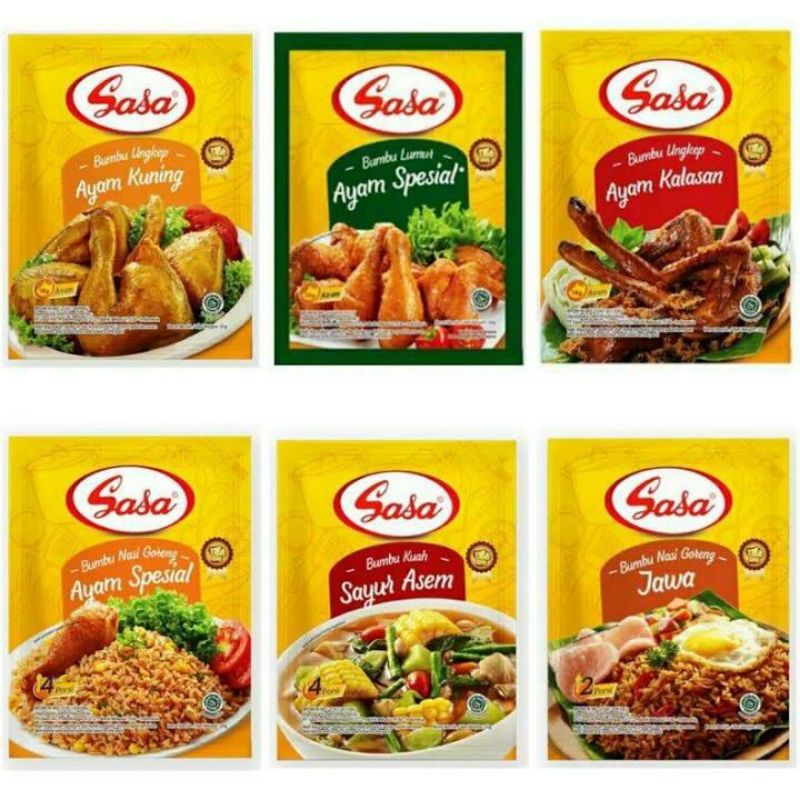 

bumbu sasa sayur sop, bumbu sasa sayur asem, sasa nasi goreng jawa, sasa ungkep ayam kalasan, nasi goreng sambal matah, sasa lumur ayam spesial