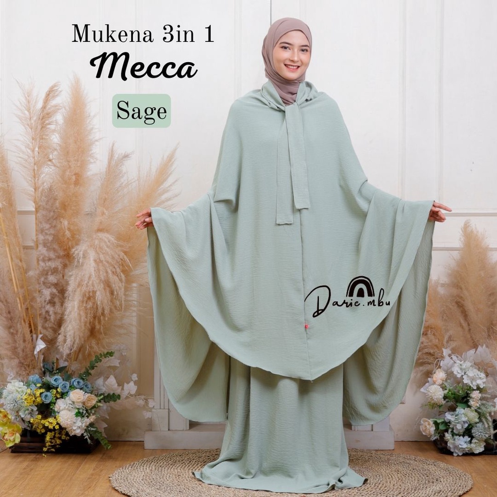 Mukena Dewasa 3in1 Crinkel Premium Mecca Series Traveling Mewah Jumbo