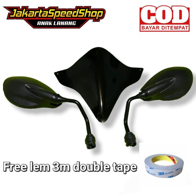 Visor variais honda beat new esp plus kaca spion x1 universal pnp beat new