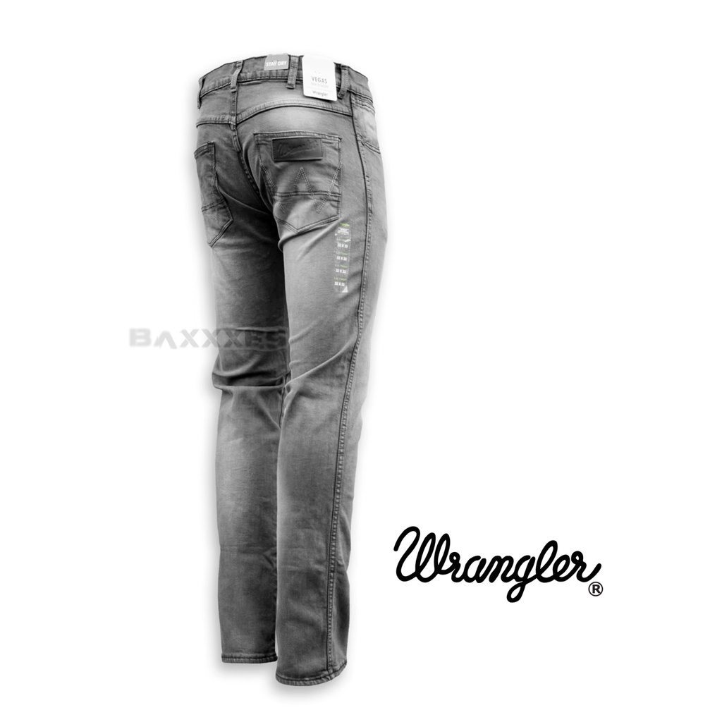 Wrangler Stretch Jeans - Celana Pnjang Pria - Light Grey