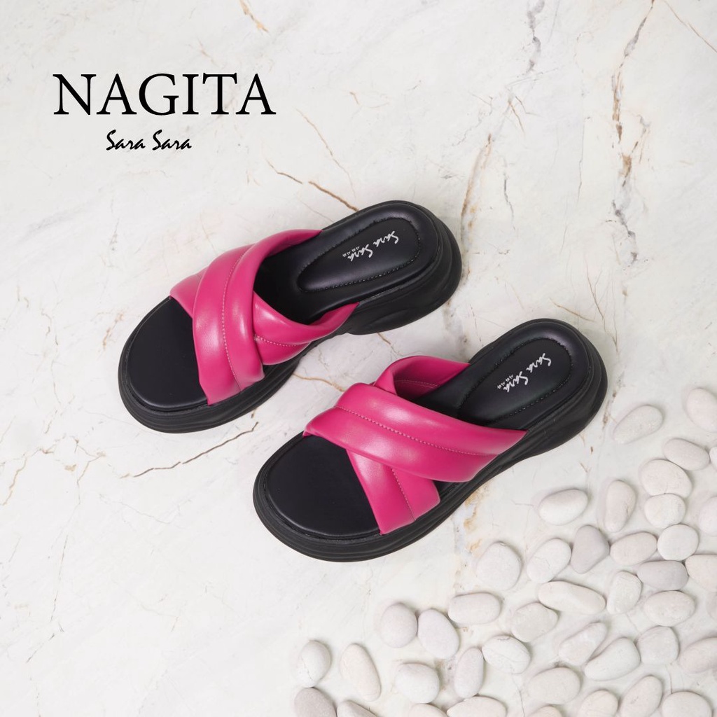 Sara Sara NAGITA Sandal Platform Wanita sandal selop cewek sandal wedges wanita sandal empuk terbaru