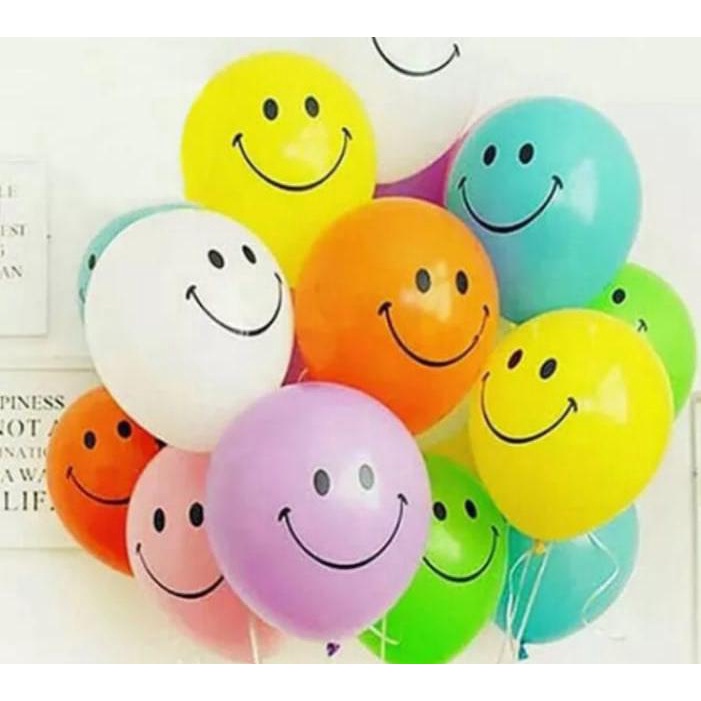 Balon karet motif SMILE &amp; VOLKADOT termurah per 1 PCS / Bisa COD