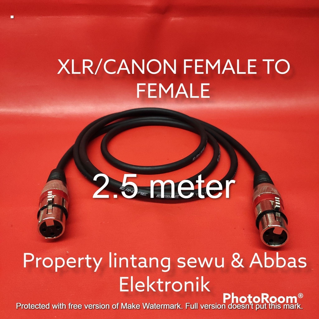 KABEL JEK XLR CANON FEMALE TO CANON FEMALE 2.5 METER