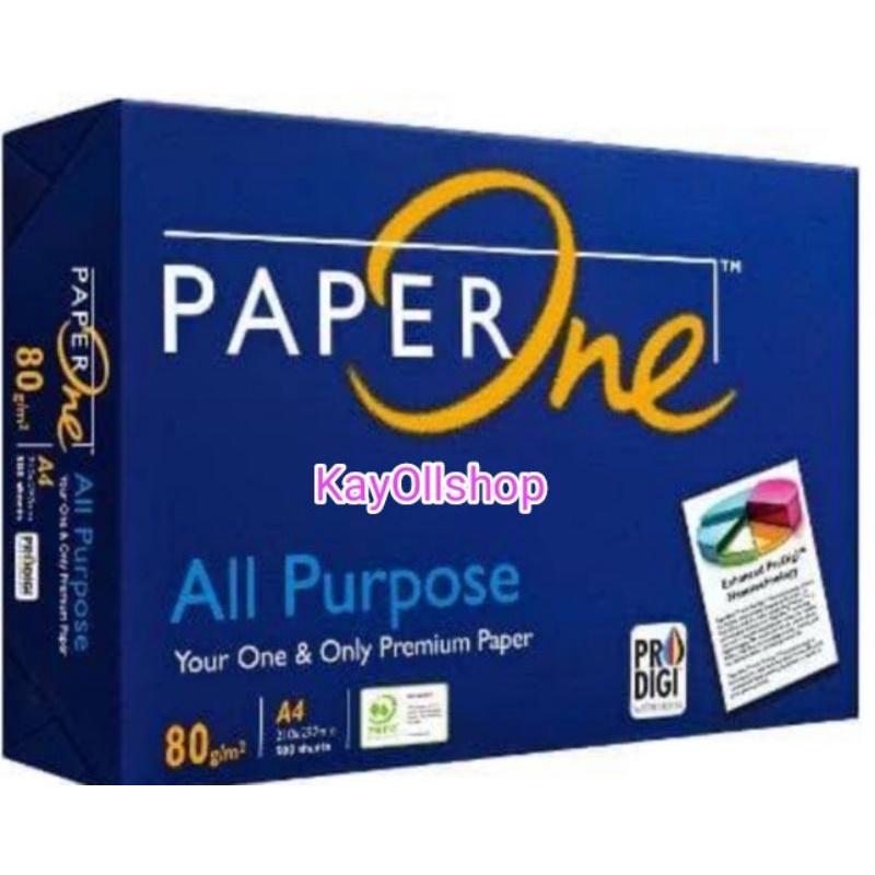 

Kertas HVS PAPERONE ALL Purpose A4 80 GR GSM/ Print PO PAPERONE