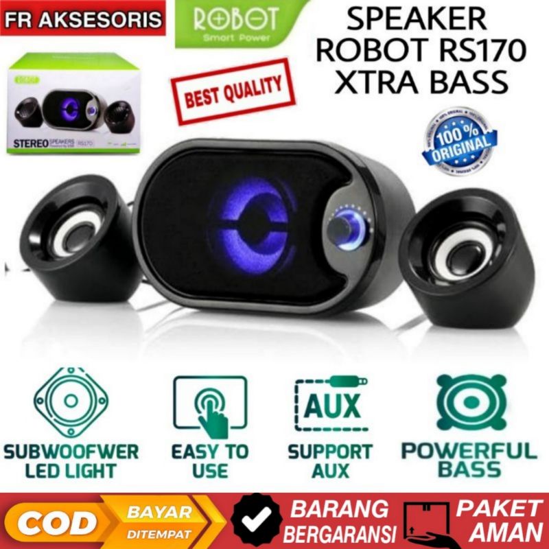 Speaker Aktif ROBOT RS 170 Xtra Bass Speaker ROBOT RS170 With LED
