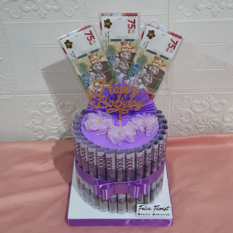 LIMITED EDITION | Kado Ultah Hadiah Anniversary Custom Murah Lucu Orang Tua | Money Cake Kue Uang