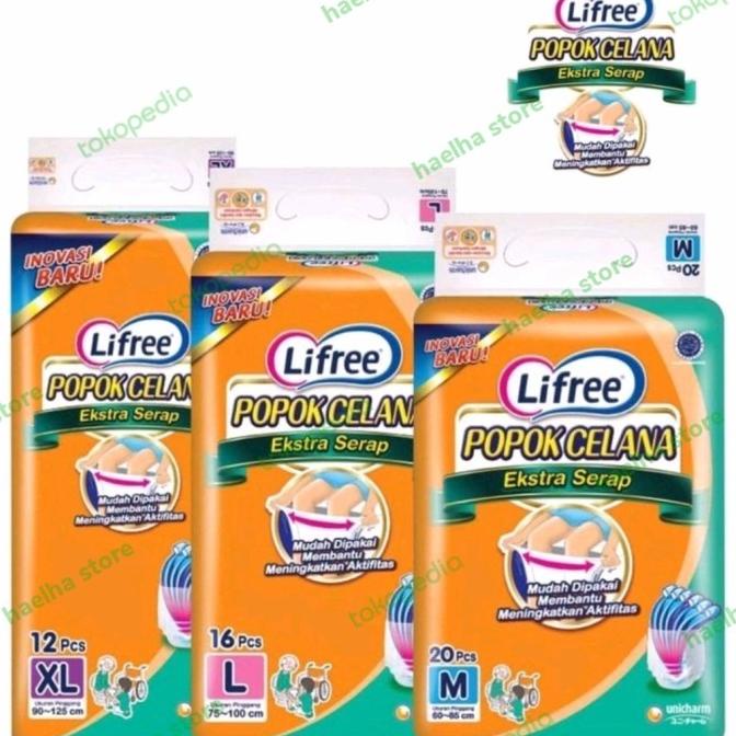 Lifree Pants Ekstra Serap / Lifefree popok celana dewasa M, L, XL