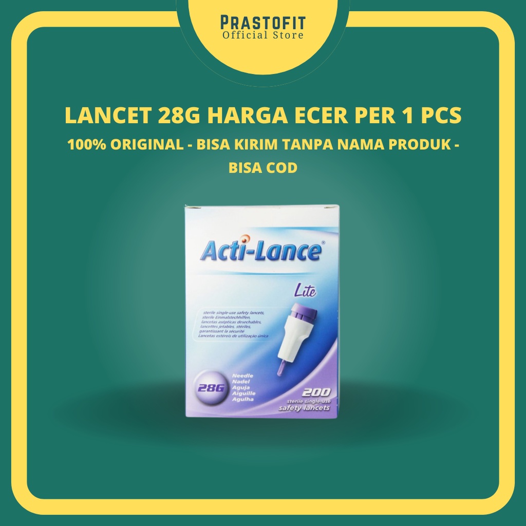 Lancet 28g Blood Jarum Alat Tes Gula Darah Blood Bekam Bukan Accu Check atau Easy Touch Buat Kolesterol Asam Urat