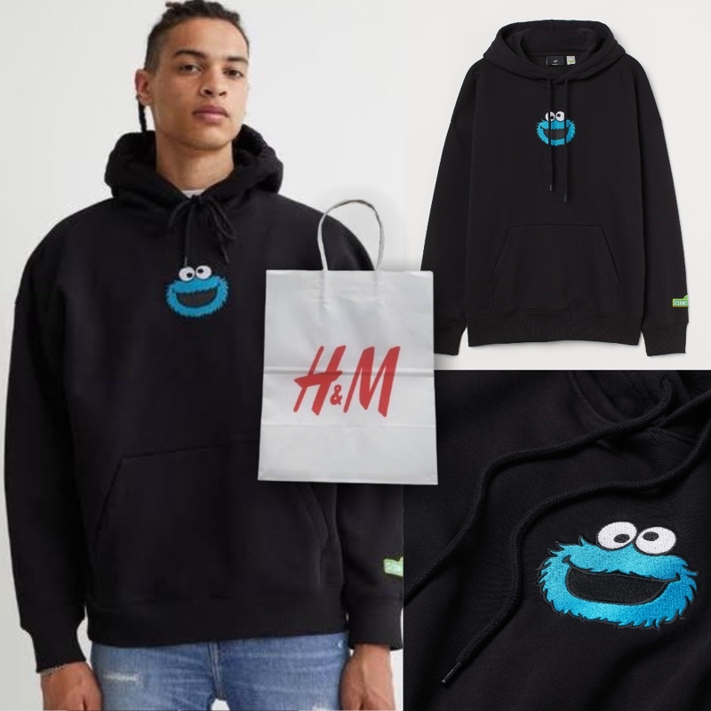(BEST SELLER) Hoodie H&M hnm Elmo Black Unisex