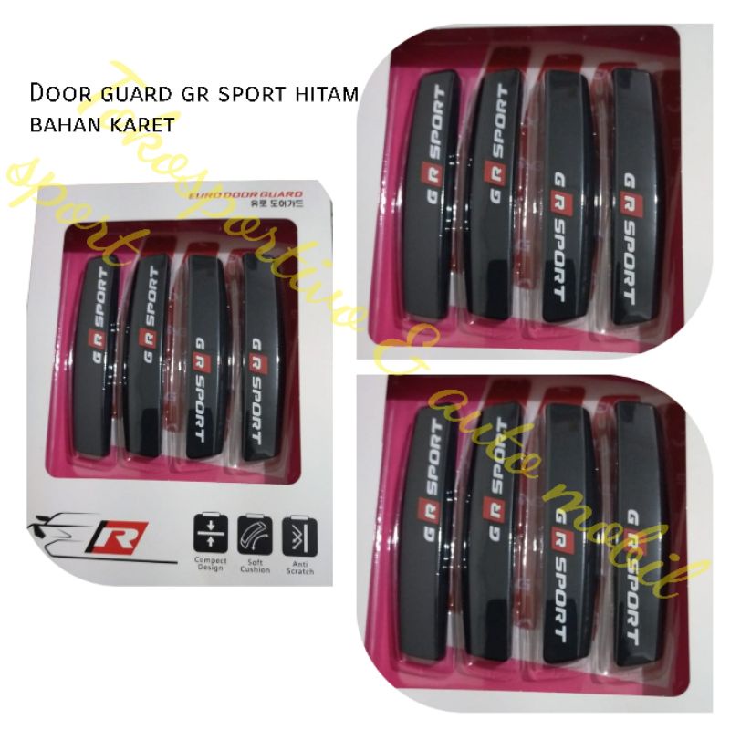 Pelindung pintu mobil Door guard pintu mobil GR SPORT karet gr sport hitam