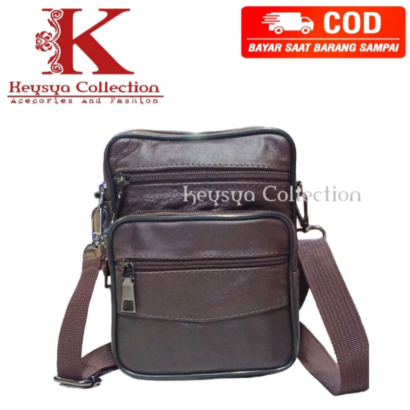 tas selempang pria kulit asli tas selempang pria anti air