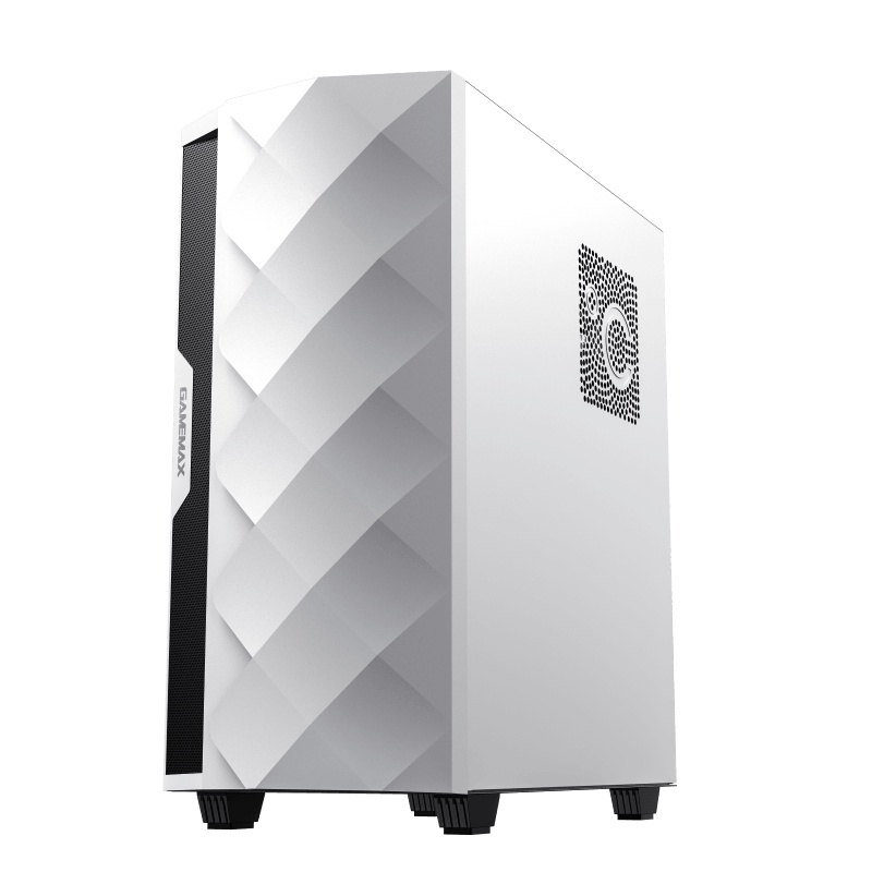 Gamemax Diamond COC White + 1 Fan ARGB Casing PC Gaming