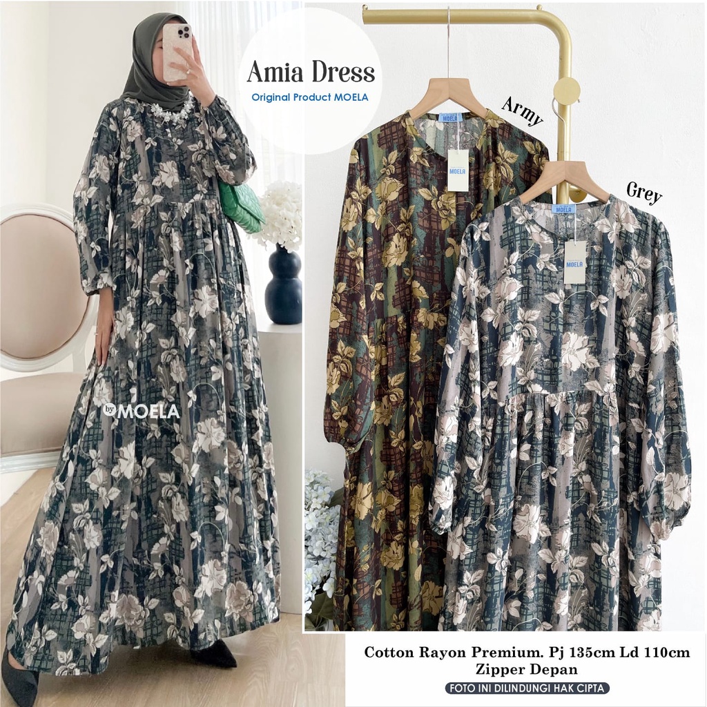 AMIA DRESS / DRESS MAXI PREMIUM KATUN RAYON