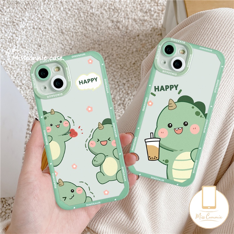 Redmi 9T 9T 9A 9 10 10A 10C 9C NFC Redmi Note 11 10 Note9 Note8 Note 9Pro Note 9s 11s 10s 10Pro Max PO CO M3 X3 NFC Kartun Lucu Dinosaurus Kecil Teh Susu Soft TPU Penutup Belakang