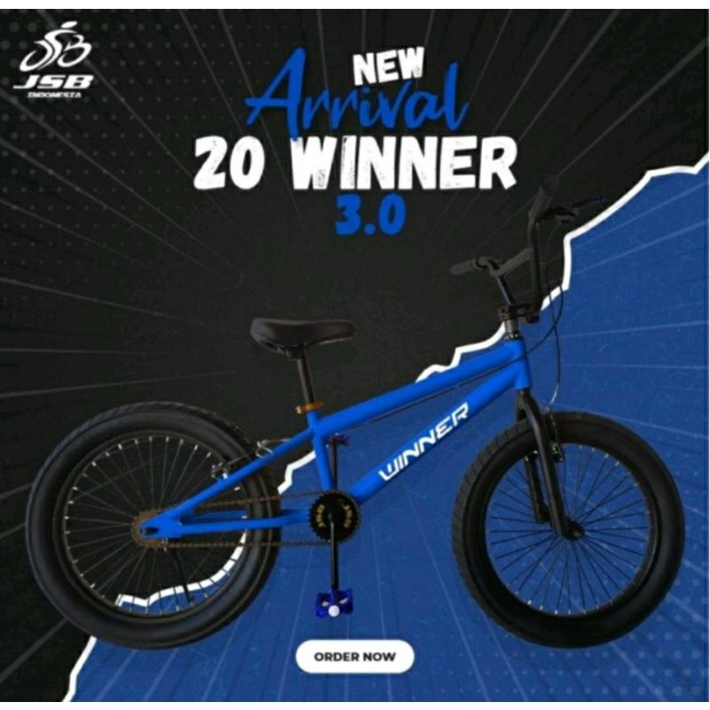 Sepeda anak laki BMX WINNER ukuran 20 inch ban jumbo 3.0