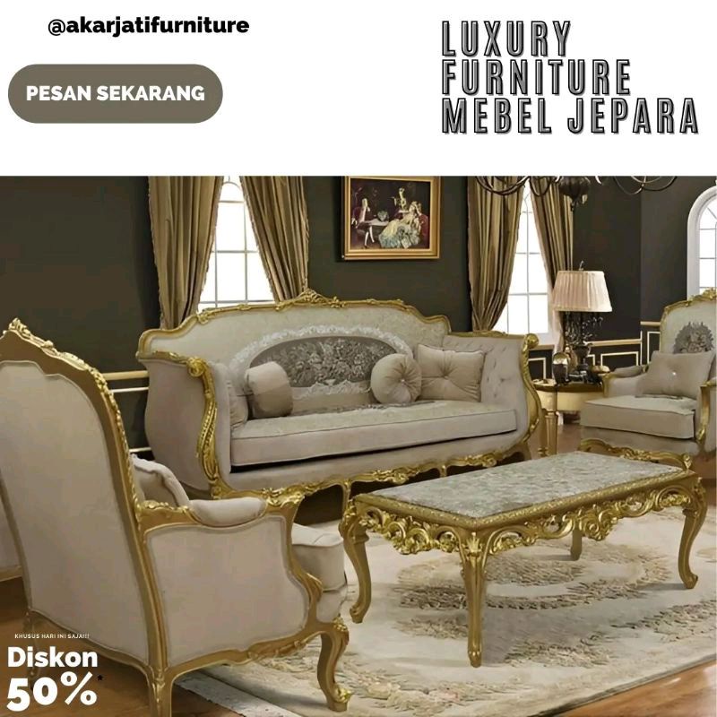 Kursi Sofa Zionsh Jati Bludru
