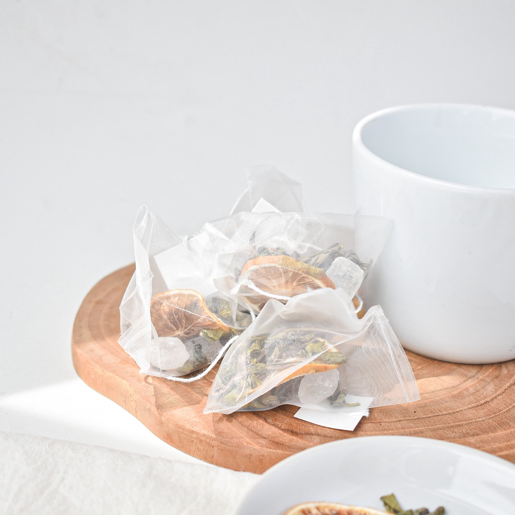 Green Lemon Tea With Rock Sugar / Teh Hijau Lemon Dengan Gula Batu