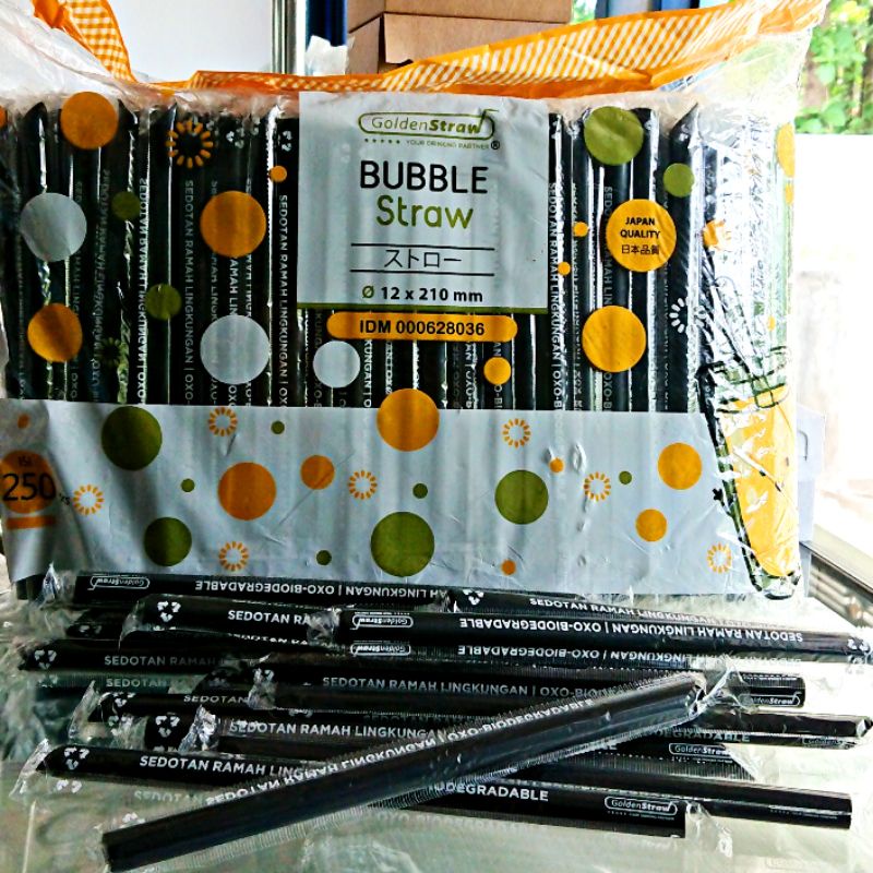 Sedotan Steril Lancip Hitam 6mm Sedotan Hitam Steril sedotan cafe