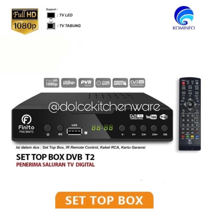 Set Top Box TV Digital Finito DVB T2 Analog to Digital